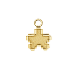 Pixel Star Charm - 14K/18K Gold Charm - piercing - zone.com
