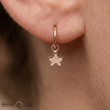 Pixel Star Charm - 14K/18K Gold Charm - piercing - zone.com