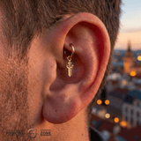 Pixel Sword – 14K & 18K Gold Charm - piercing - zone.com