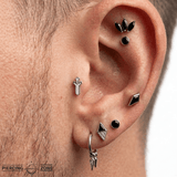 Pixel Sword – 14K Gold Threadless/Threaded End - piercing - zone.com