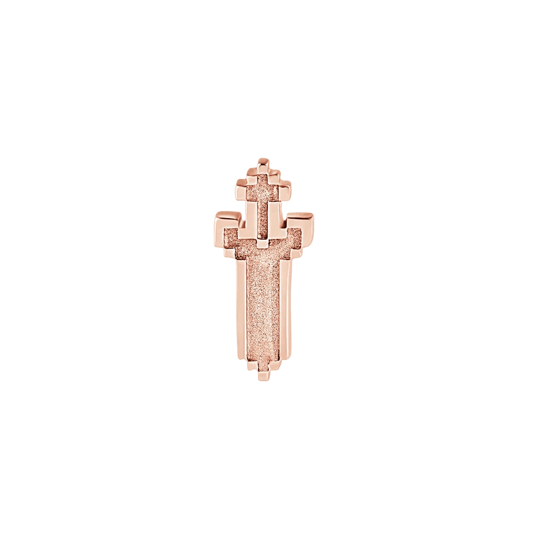 Pixel Sword – 14K Gold Threadless/Threaded End - piercing - zone.com