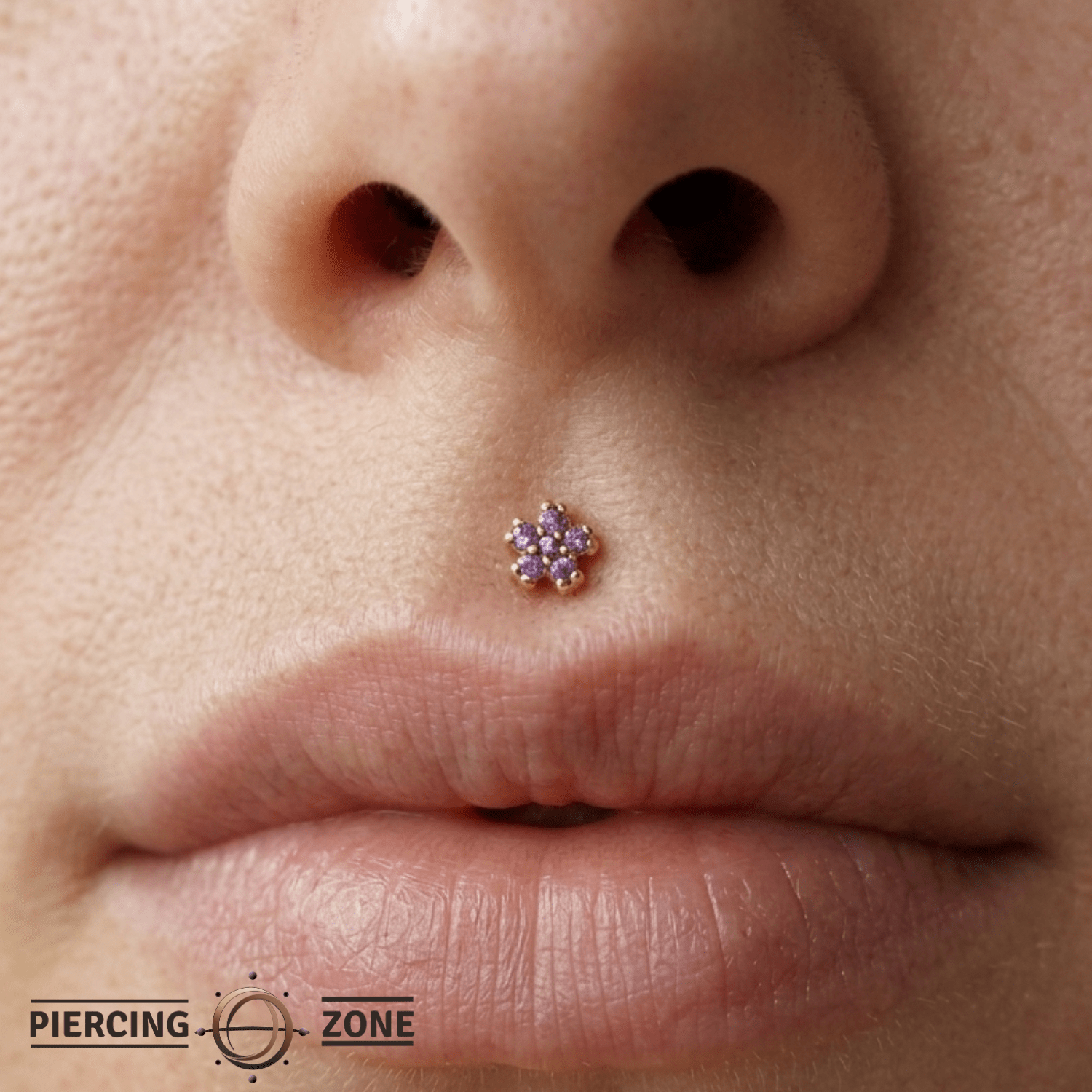 Pixie – Birthstone Floral End – 14K Gold Threadless Jewelry - piercing - zone.com