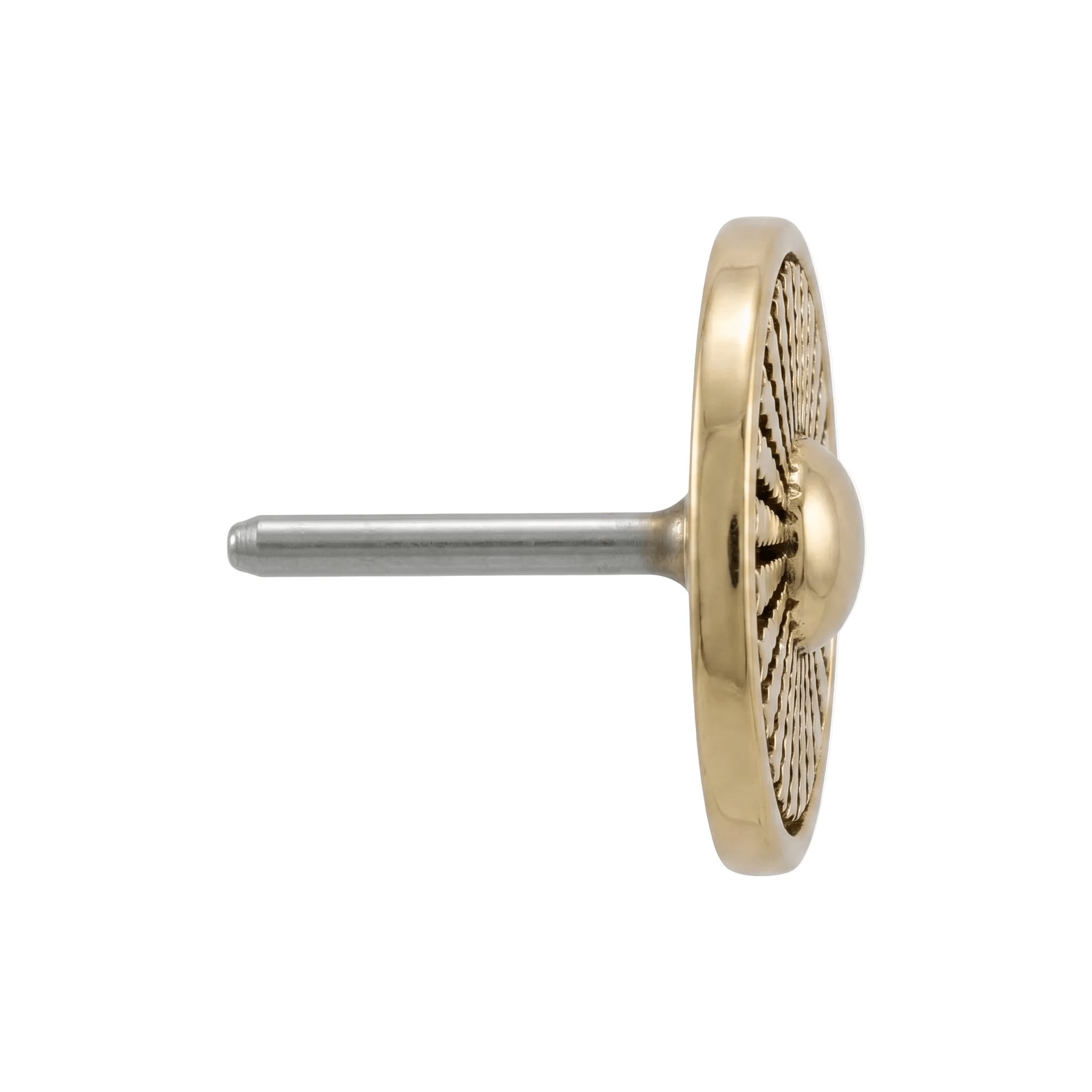 Plasma - 14K Gold Antiqued Threadless/Threaded End - piercing - zone.com