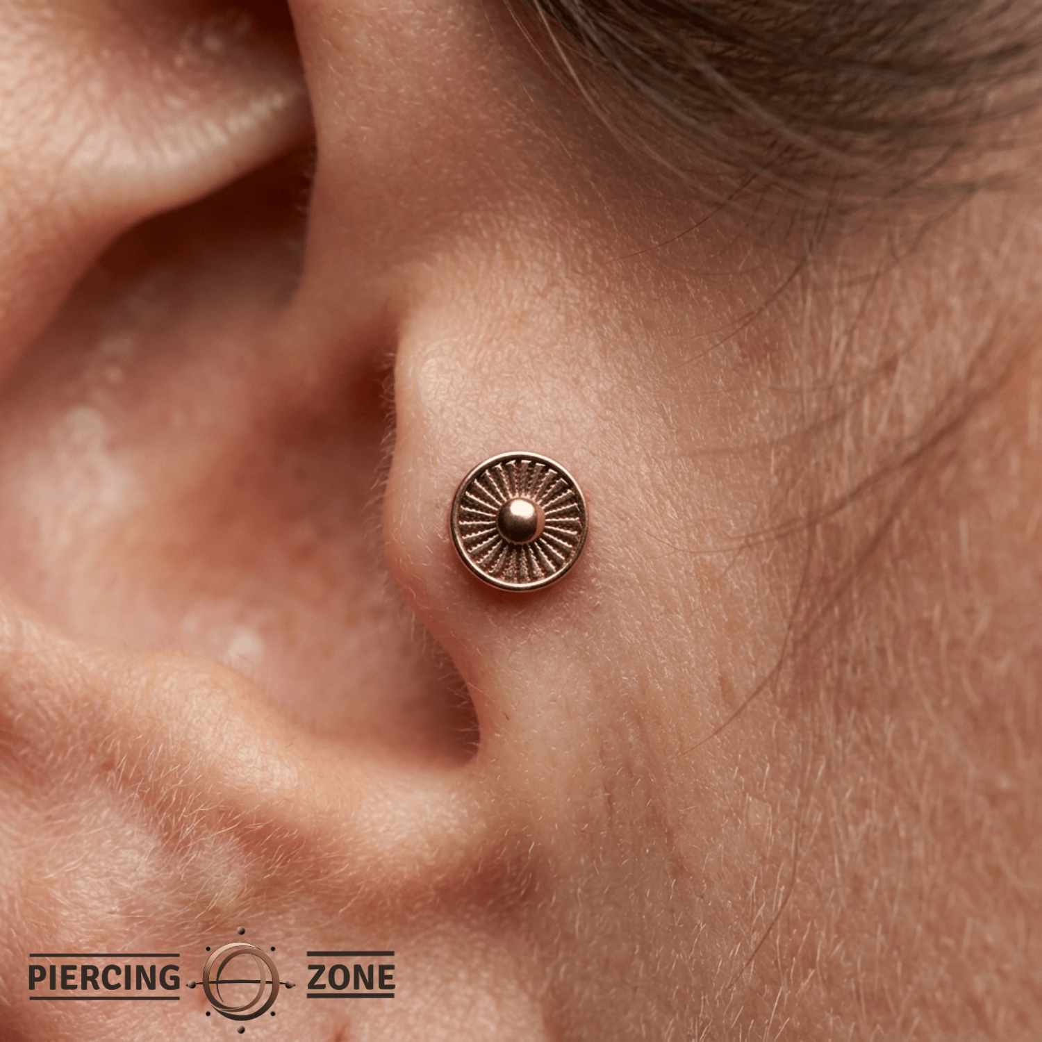 Plasma - 14K Gold Antiqued Threadless/Threaded End - piercing - zone.com