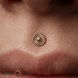 Plasma - 14K Gold Antiqued Threadless/Threaded End - piercing - zone.com