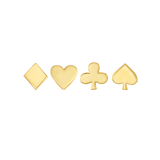 Playing Cards – 14K Gold Threadless End - piercing - zone.com