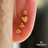 Playing Cards – 14K Gold Threadless End - piercing - zone.com