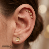 Playing Cards – 14K Gold Threadless/Threaded End - piercing - zone.com