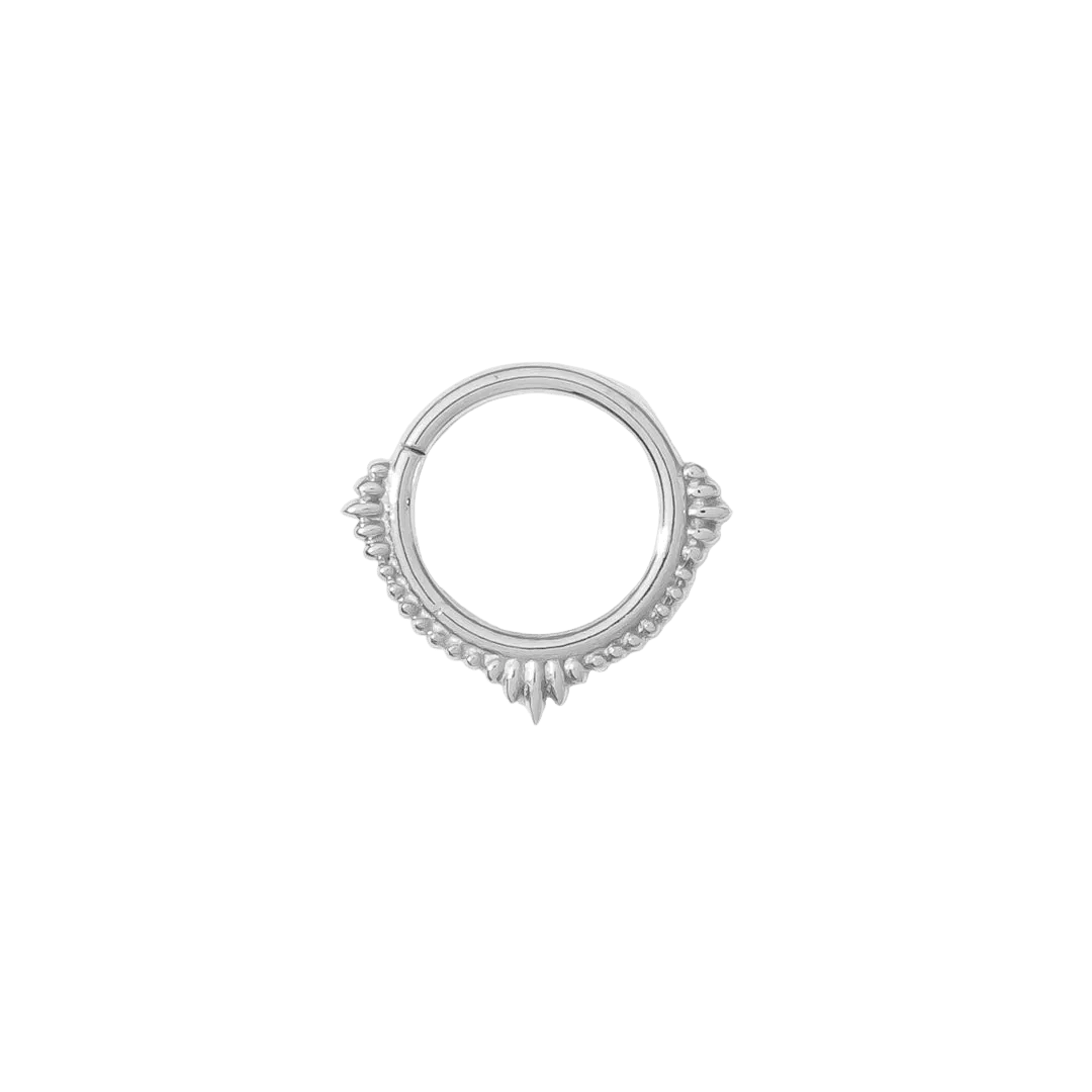Plume Continuous Ring - 14K Gold Seamless Ring - piercing - zone.com