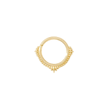 Plume Continuous Ring - 14K Gold Seamless Ring - piercing - zone.com