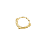 Plume Continuous Ring - 14K Gold Seamless Ring - piercing - zone.com