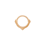Plume Continuous Ring - 14K Gold Seamless Ring - piercing - zone.com