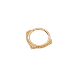 Plume Continuous Ring - 14K Gold Seamless Ring - piercing - zone.com