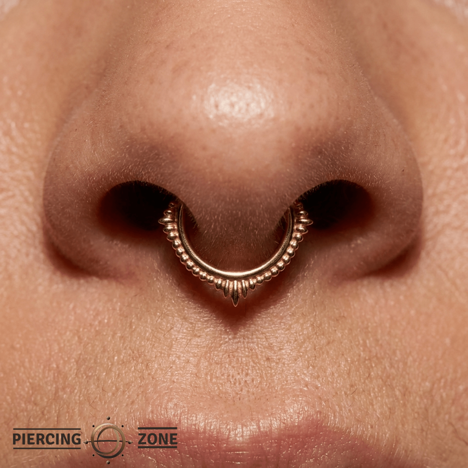 Plume Continuous Ring - 14K Gold Seamless Ring - piercing - zone.com