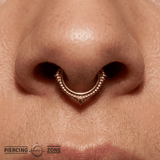 Plume Continuous Ring - 14K Gold Seamless Ring - piercing - zone.com