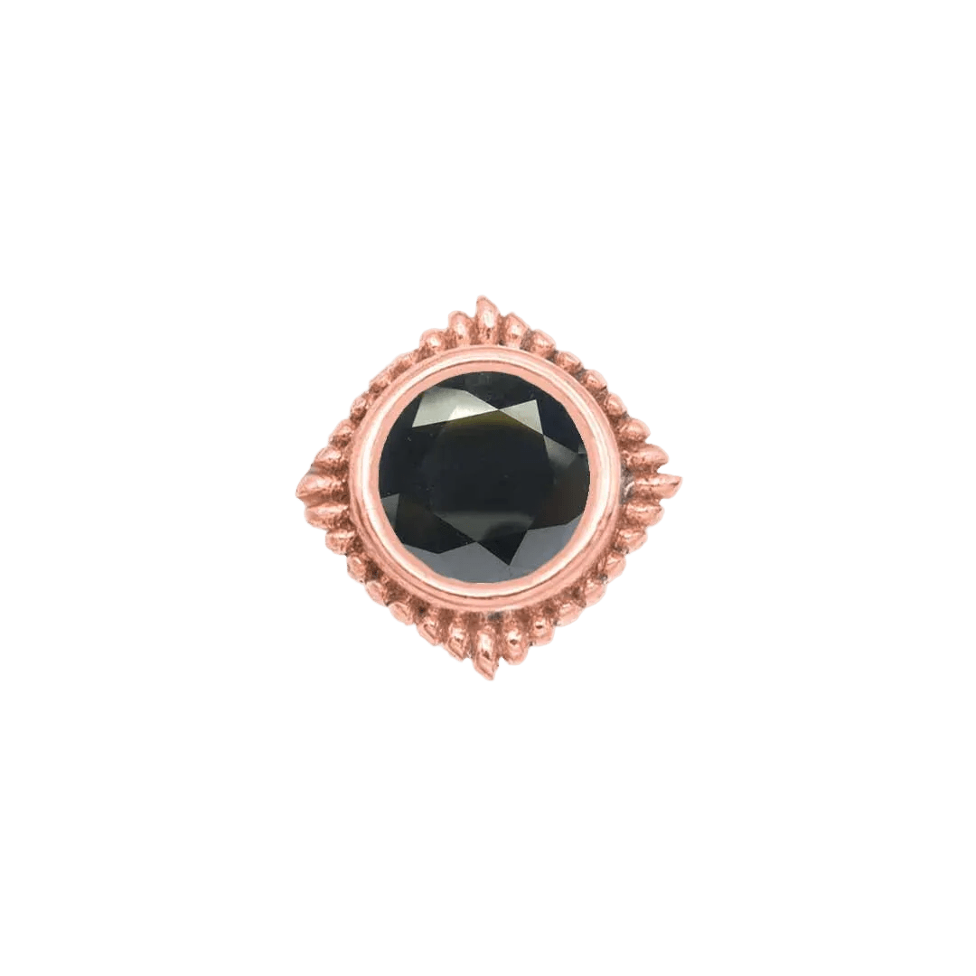 Plume Pin - 14K Gold Gem Threadless End - piercing - zone.com