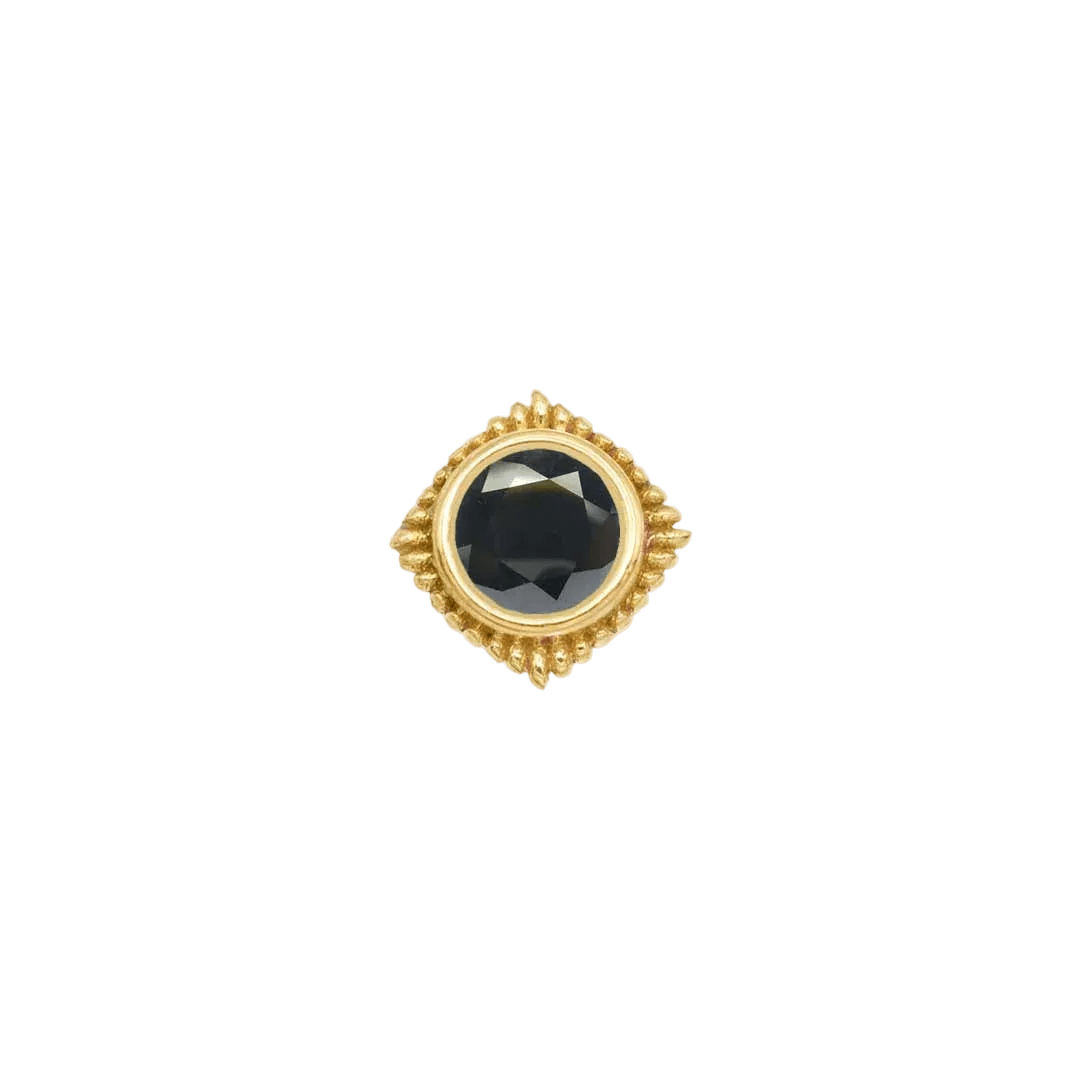Plume Pin - 14K Gold Gem Threadless End - piercing - zone.com