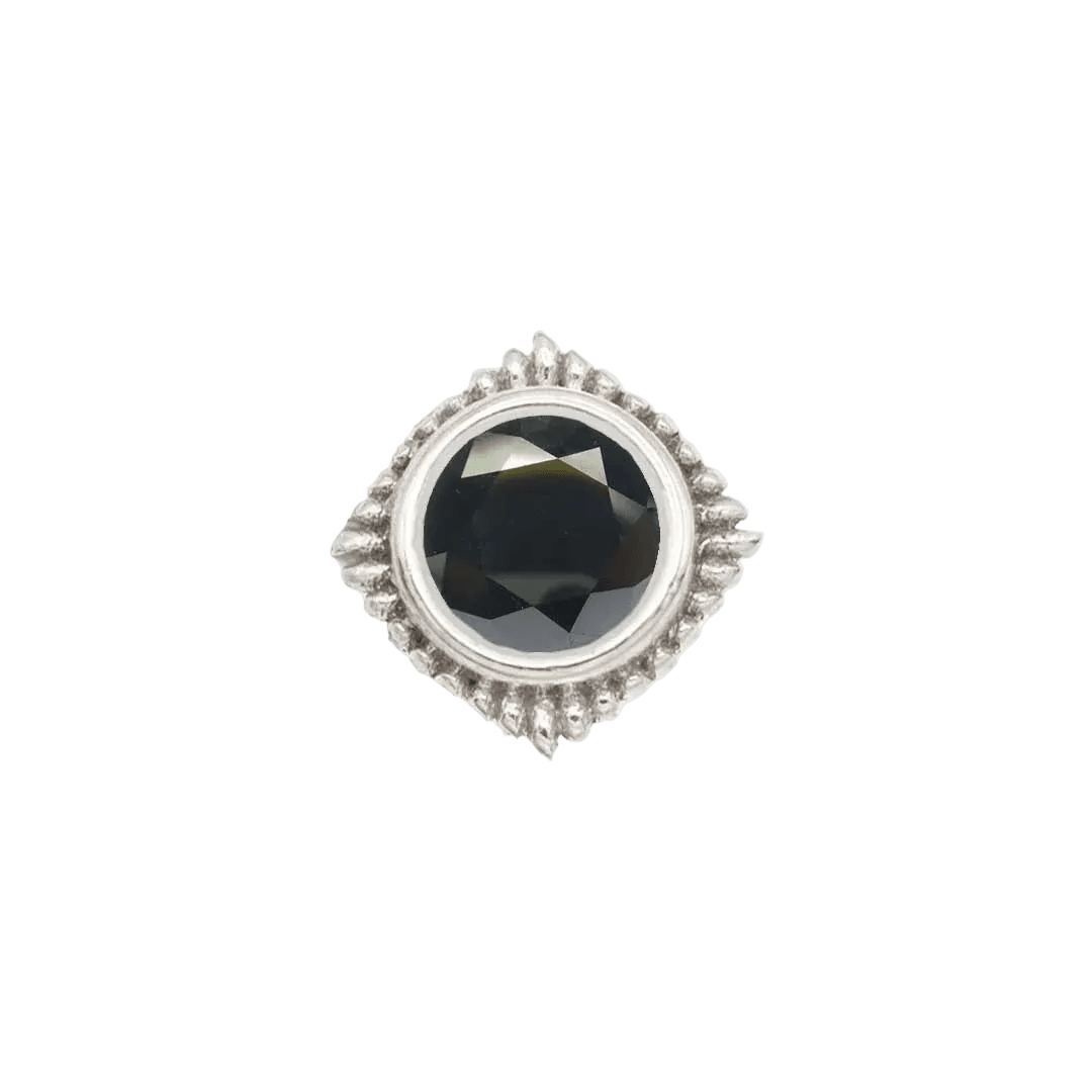 Plume Pin - 14K Gold Gem Threadless End - piercing - zone.com