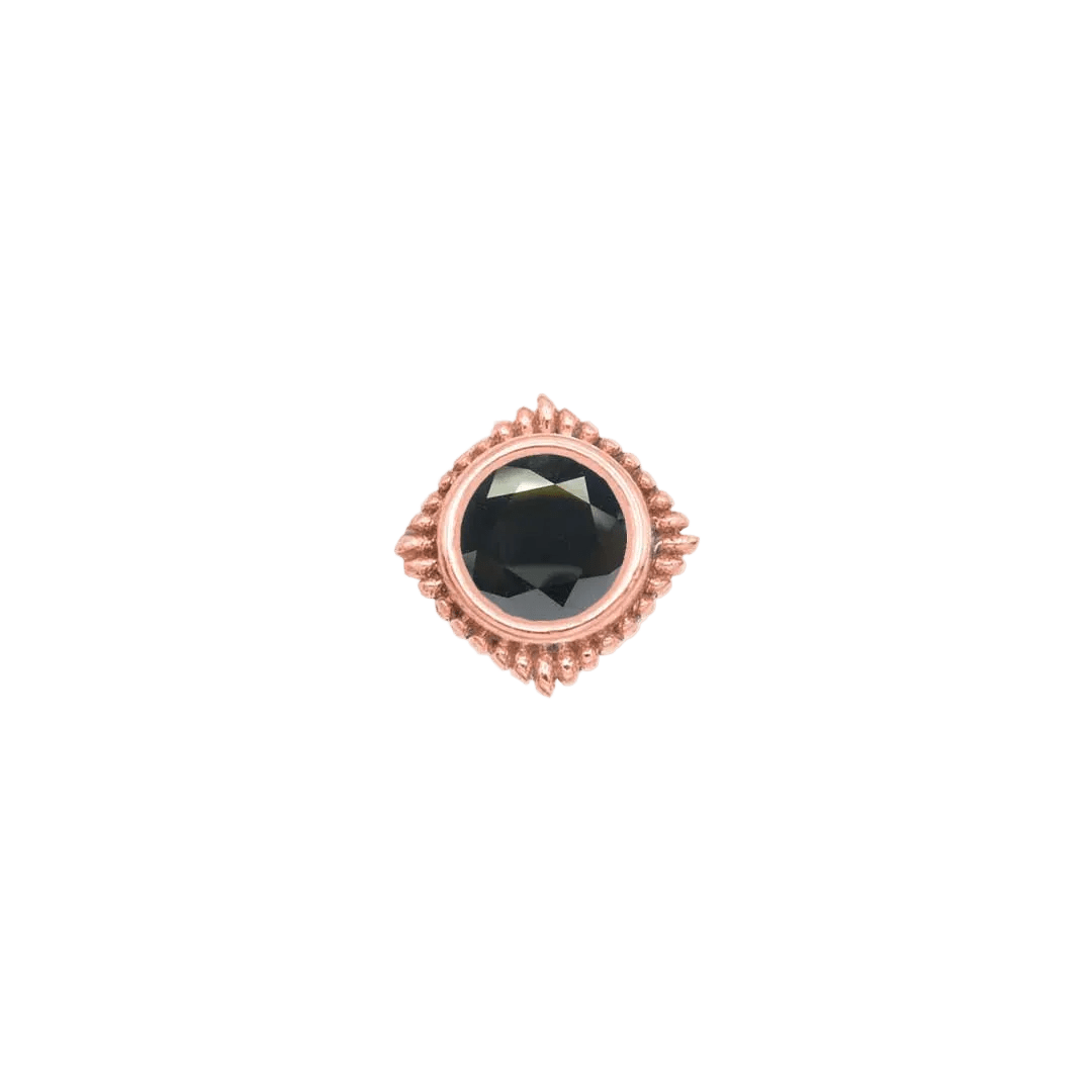Plume Pin - 14K Gold Gem Threadless End - piercing - zone.com