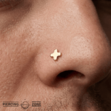 Plus Sign - 18K Gold Threadless/Threaded End - piercing-zone.com