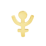 Pluto Symbol – 14K/18K Gold Flat Threadless End - piercing - zone.com