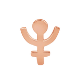 Pluto Symbol – 14K/18K Gold Flat Threadless End - piercing - zone.com