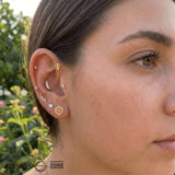 Pluto Symbol – 14K/18K Gold Flat Threadless End - piercing - zone.com