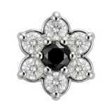 Pointy Flower - 14K Gold Threadless/Threaded - piercing - zone.com