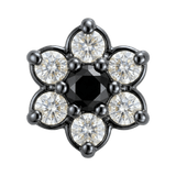 Pointy Flower - 14K Gold Threadless/Threaded - piercing - zone.com