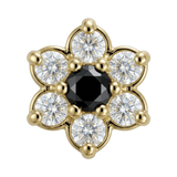 Pointy Flower - 14K Gold Threadless/Threaded