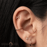 Poison – 14K Gold Skull & Crossbones Threadless End - piercing - zone.com
