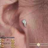 Chelsea – 14K Gold Princess-Cut CZ Threadless End