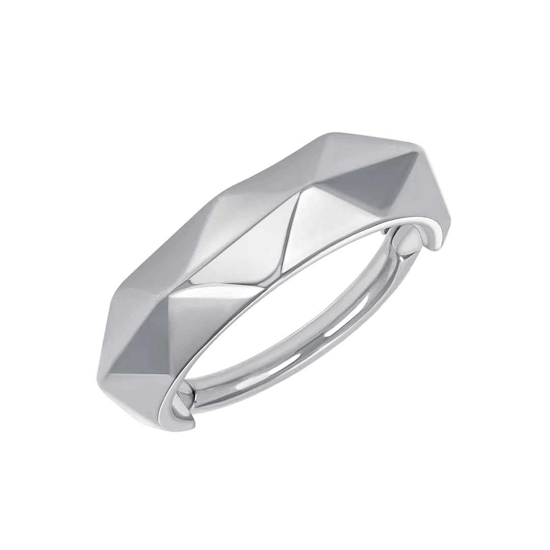 Poly Clicker with Angular Design – 14K & 18K Gold - piercing - zone.com