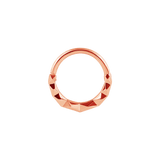 Polygon Seamless Ring – 14K Gold Geometric Cup & Divot Design - piercing - zone.com