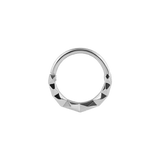 Polygon Seamless Ring – 14K Gold Geometric Cup & Divot Design - piercing - zone.com