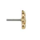 Poop Emoji - 14K Gold Threadless/Threaded End - piercing - zone.com