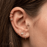 Poop Emoji - 14K Gold Threadless/Threaded End - piercing - zone.com