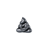 Poop Emoji - 14K Gold Threadless/Threaded End - piercing - zone.com