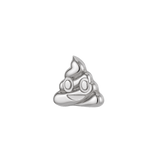 Poop Emoji - 14K Gold Threadless/Threaded End - piercing - zone.com