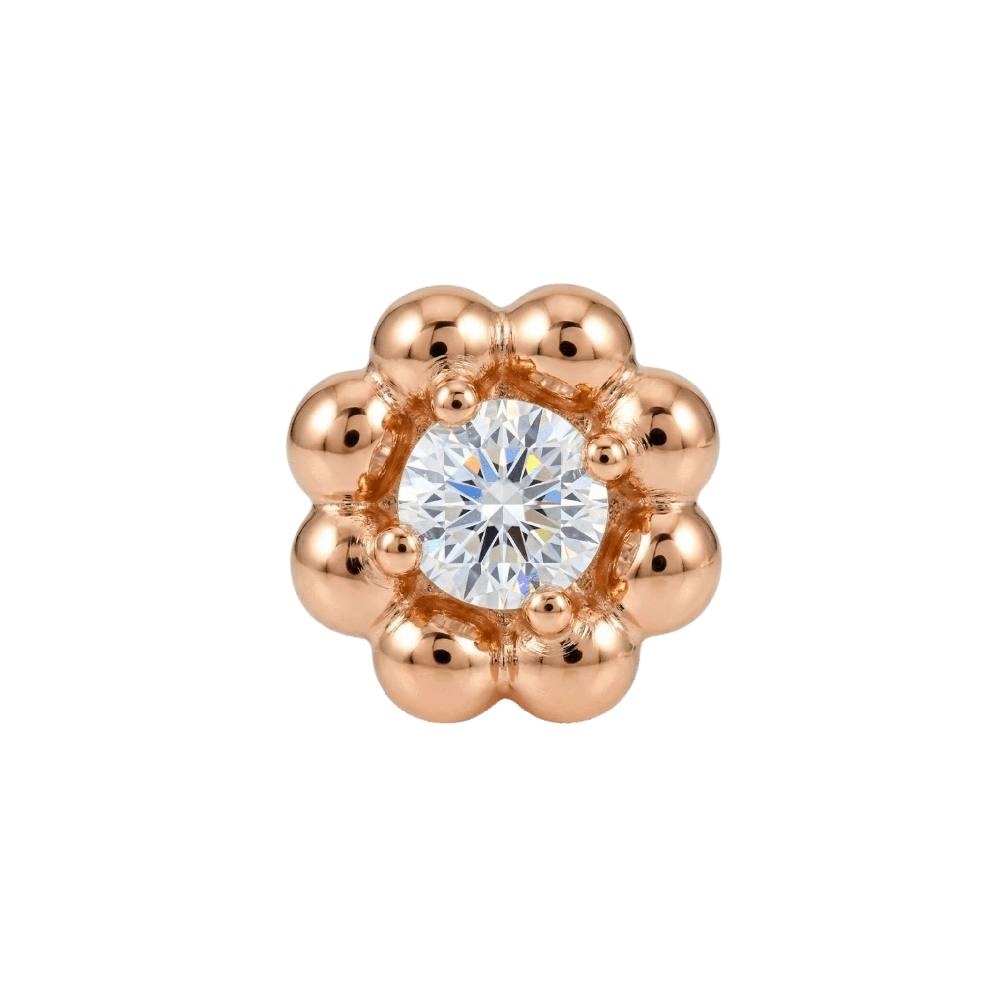 Poppy – 14K Gold Threadless/Threaded End - piercing-zone.com