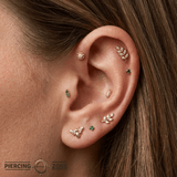 Poppy – 14K Gold Threadless/Threaded End - piercing - zone.com