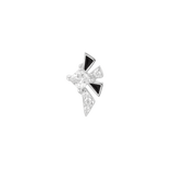 Powerhouse Black Enamel – 14K Gold CZ Threadless End - piercing - zone.com