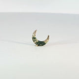 Witching Hour Moss Agate – 14K Gold Threadless End - piercing-zone.com