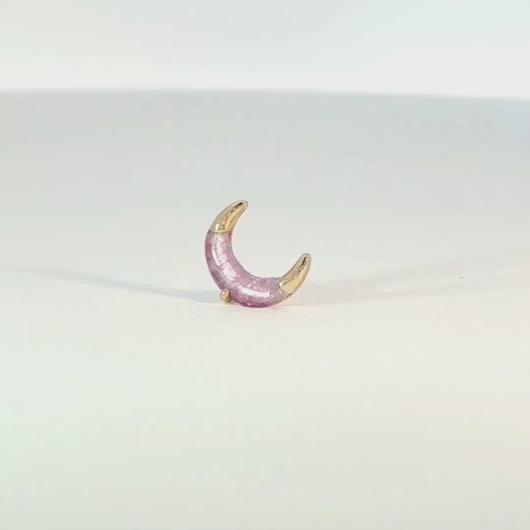 Witching Hour Amethyst – 14K Gold Threadless End - piercing-zone.com