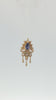 Avec Moi - 14K Gold Lab Blue Sapphire Threadless End - piercing - zone.com