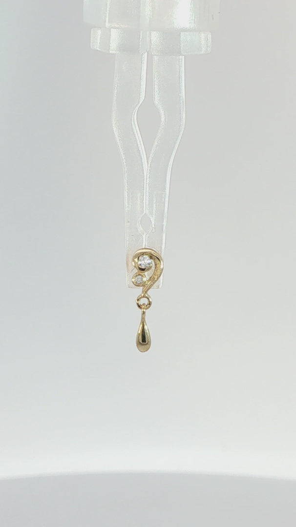 Incanto - 14K Gold CZ Threadless End - piercing - zone.com