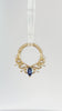 Anoora Clicker - 14K Gold Lab Blue Sapphire Clicker Ring - piercing - zone.com