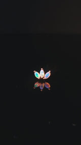 Moet Mini Threadless End with Opal - 14K Gold Gem End - piercing - zone.com