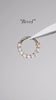 Revel – Rainbow Moonstone Arc – 14K Gold Clicker