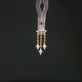 Kinetic Chain CZ Drop – 14K Gold Threadless End - piercing - zone.com